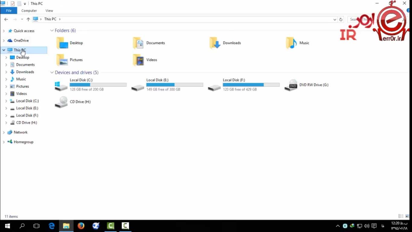 جاگزینی This PC به جای Quick Access هنگام باز کردن File Explorer