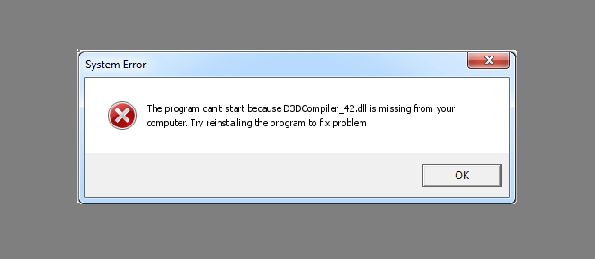 D3DCompiler_42 error