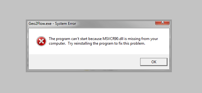 Msvcr90.dll error