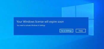 ارور Your Windows License Will expire soon